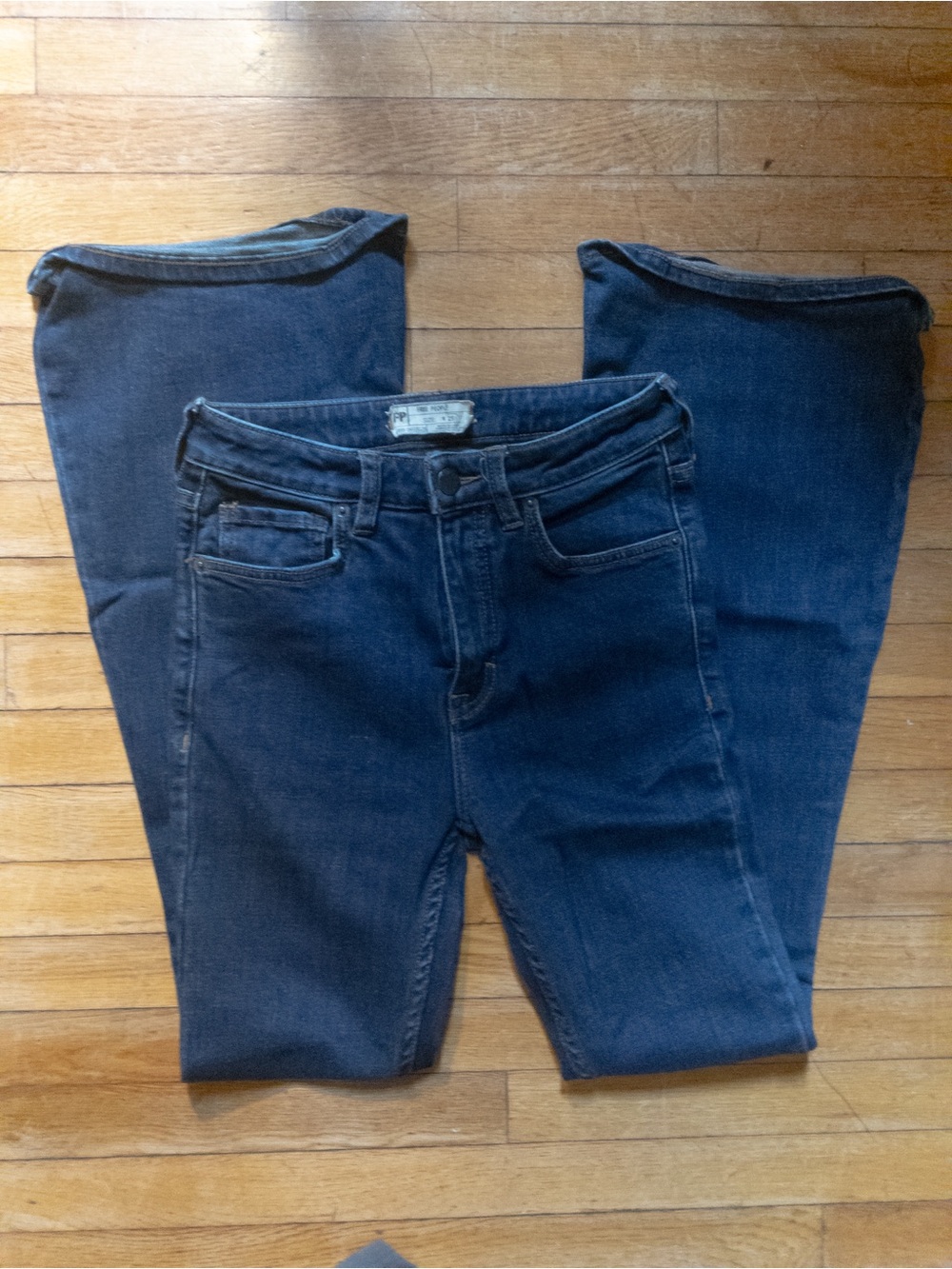 Free People Dark Blue Skinny Jeans